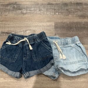 Cat & Jack Kids Denim Shorts - Dark Blue and Light Blue
